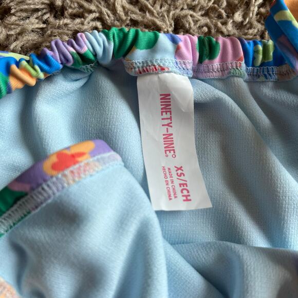 NWT! Juniors' Ninety-Nine° Tunnel Side-Tie Floral Bikini Bottoms Size X-Small - Picture 3 of 7